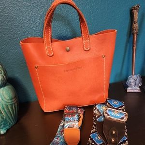 Portland Leather Papaya Mini Crossbody